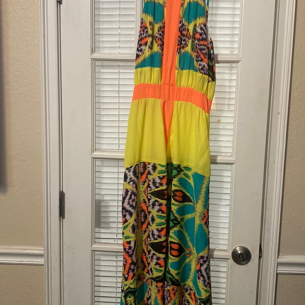 Colorful maxi with zipper in the back